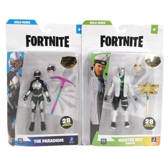 FORTNITE set of 2 The Paradigm & Master Key (White) 1 of 500 NEW PACKAGE DAMAGED - Picture 1 of 2